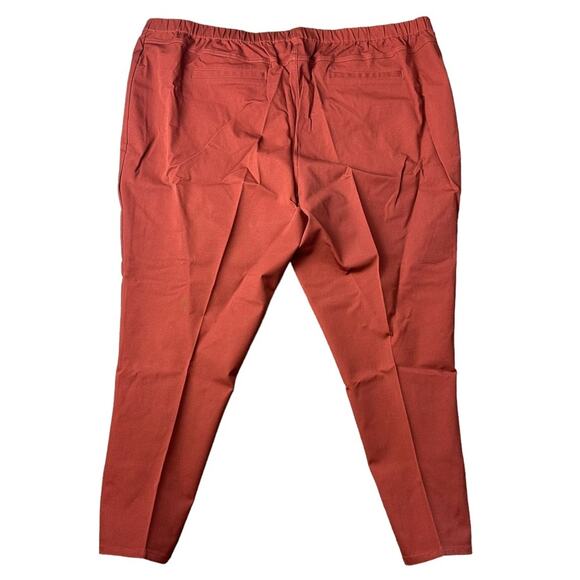 Isaac Mizrahi Live High Rise Pull on Ankle Pants Burnt Henna Size 30W NEW - Picture 3 of 5